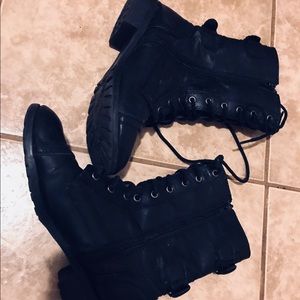 Black Combat boots